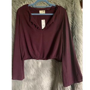 boho burgundy top